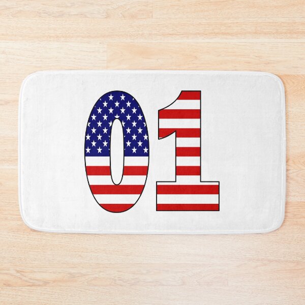 Item preview, Number 01 with USA flag on the background designed and sold by AllShirts21.