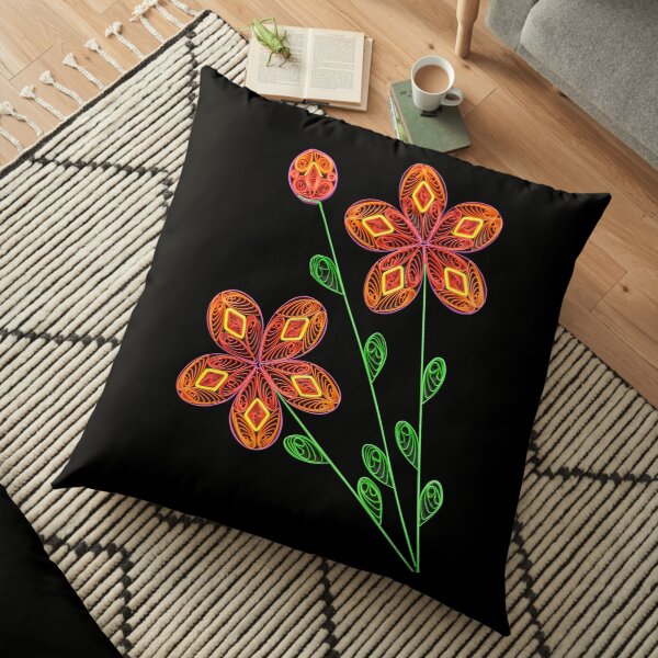 Flowers Floor Pillow
