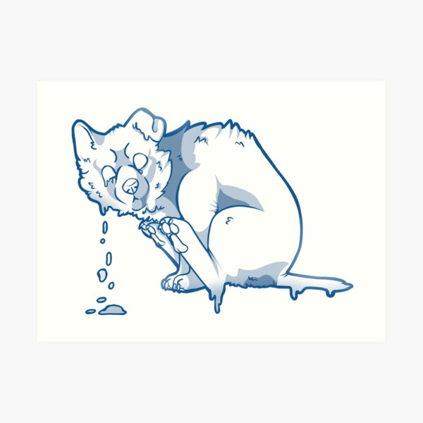 Melting Dog Art Print