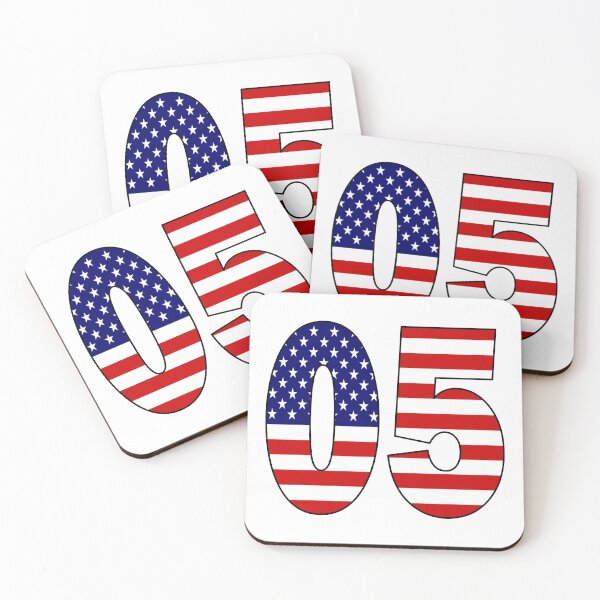 Item preview, Number 05 with USA flag on the background designed and sold by AllShirts21.