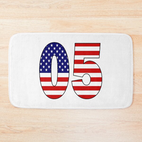Item preview, Number 05 with USA flag on the background designed and sold by AllShirts21.