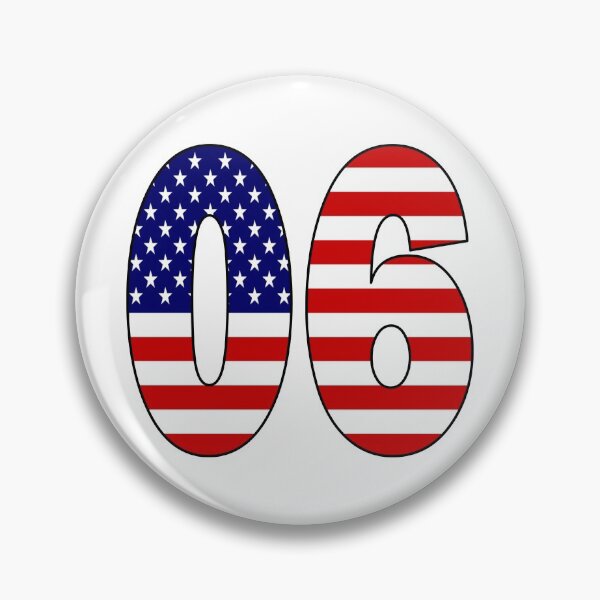 Item preview, Number 06 with USA flag on the background designed and sold by AllShirts21.