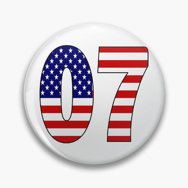 Item preview, Number 07 with USA flag on the background designed and sold by AllShirts21.
