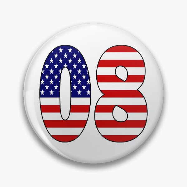 Item preview, Number 08 with USA flag on the background designed and sold by AllShirts21.