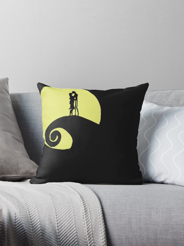 Nightmare Before Christmas Jack and Sally Hill Scene Pillow for Sale by ChasethePanda Redbubble