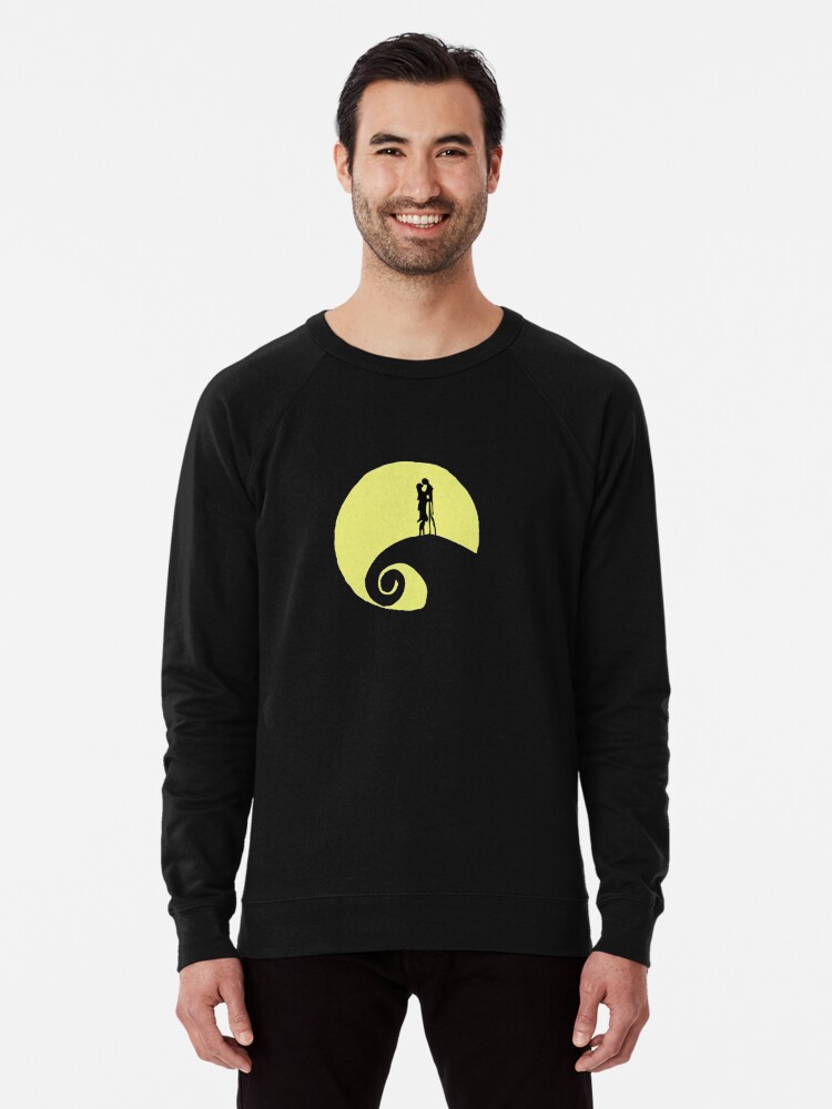 Nightmare Before Christmas Jack and Sally Hill Scene Lightweight  Sweatshirt