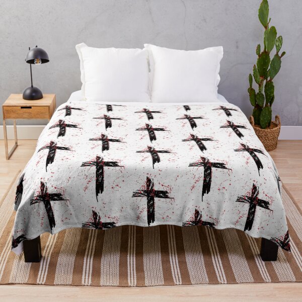 Item preview, Black Distressed Cross with Red Splats designed and sold by StudioBlack.