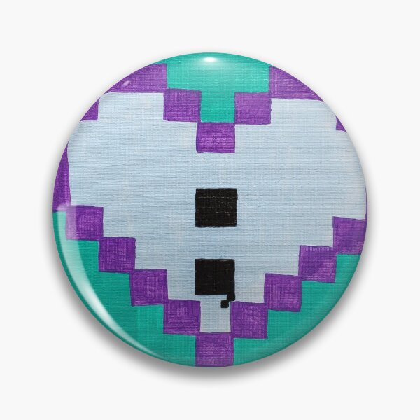 Artikelvorschau, Pixel Semicolon Heart von Jasmine entworfen und verkauft von Jazicorn.