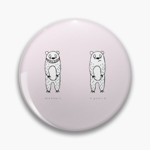 Item preview, Grin and bear it with pink background designed and sold by teanart.