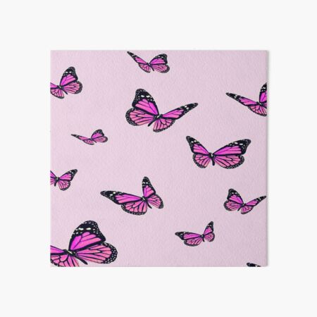 pink butterflies Art Board Print