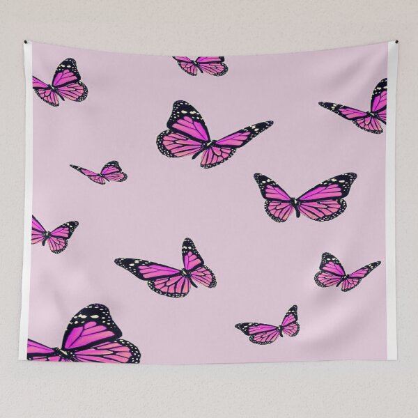 Item preview, pink butterflies designed and sold by sqftv.