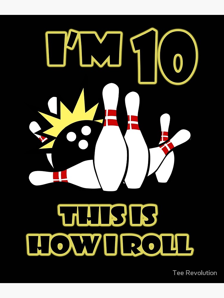 Kids Bowling 10 Ten Year Old Birthday Party 10th Birthday T-Shirt
