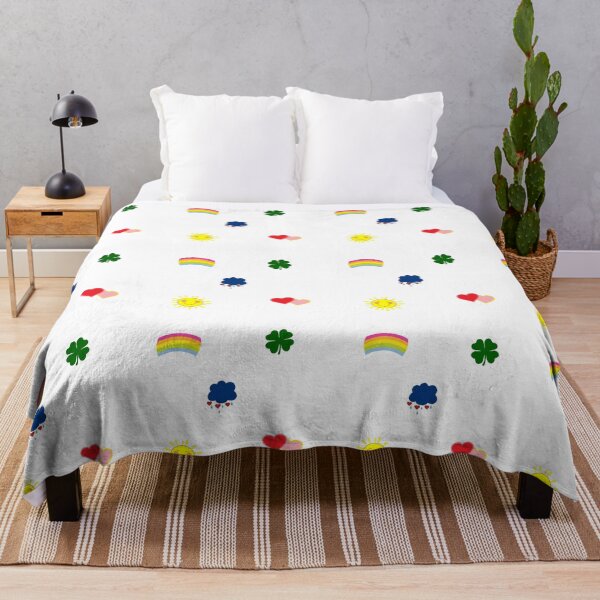Care bears logos Throw Blanket