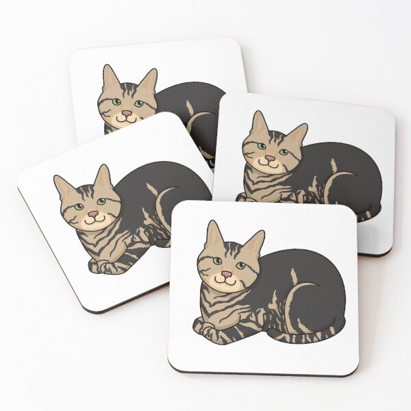 Item preview, Levi the Black and Tan Striped Cat designed and sold by meshellg12.