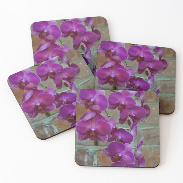 Item preview, Purple Orchids against a Brick Wall designed and sold by ReneeKennedy.