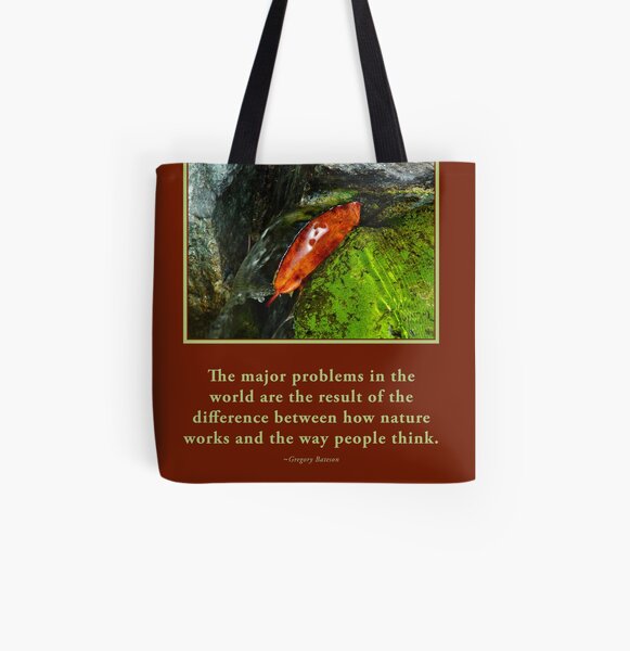 How Nature Works - G. Bateson quote Novasutras All Over Print Tote Bag