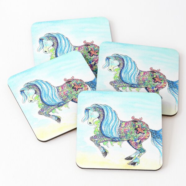 Item preview, Wihwin Sea Horse Illustration designed and sold by Art by Kirsten Sneath.