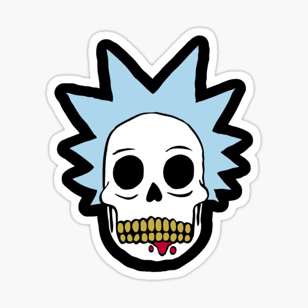 Rick Skull Face Sticker