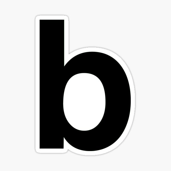 " Letter B English Black Lowercase" Sticker By Cheetomask | Redbubble