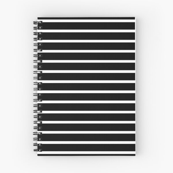 Item preview, Black and white horizontal stripes pattern designed and sold by hexdecor.