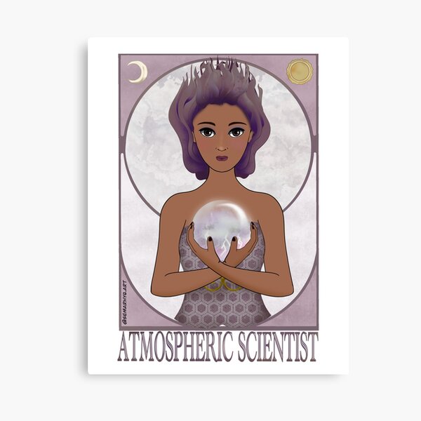 Atmospheric Scientist (SciArt Nouveau) Canvas Print