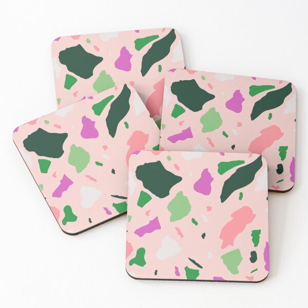 Item preview, Pinks, fuchsia, coral, greens Terrazo designed and sold by GraphicsbyNel.