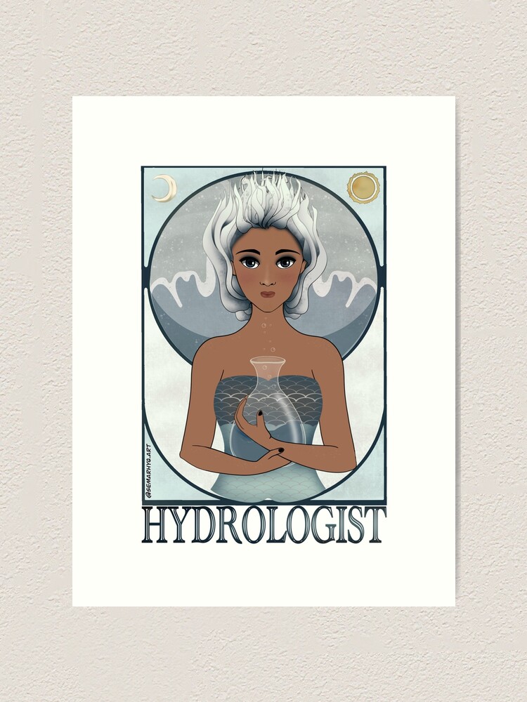 Alternate view of Hydrologist (SciArt Nouveau) Art Print