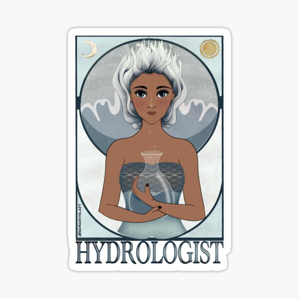 Hydrologist (SciArt Nouveau) Sticker