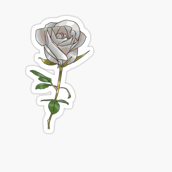 Pearl Rose— June birthstone and flower Sticker