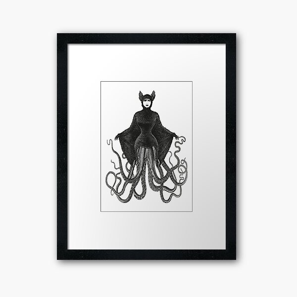 Hybrid Octopus Bat Woman | Hybrids | Hybrid Creatures | Framed Art Print