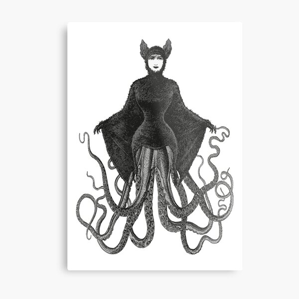 Hybrid Octopus Bat Woman | Hybrids | Hybrid Creatures | Metal Print