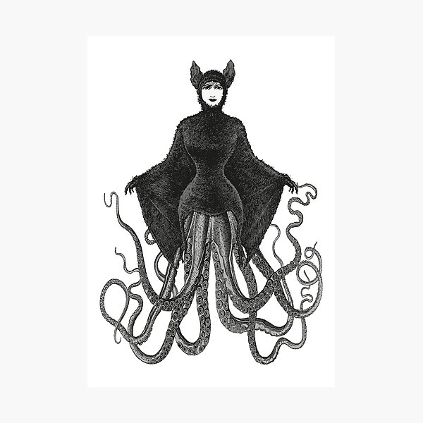 Hybrid Octopus Bat Woman | Hybrids | Hybrid Creatures | Photographic Print