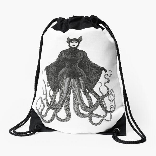 Hybrid Octopus Bat Woman | Hybrids | Hybrid Creatures | Drawstring Bag