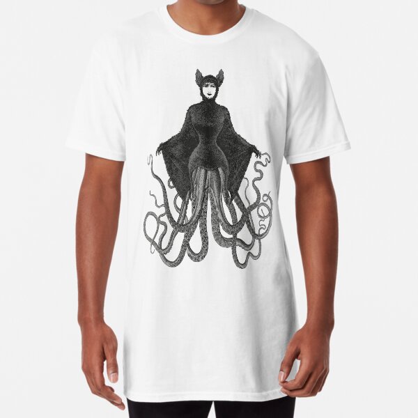 Hybrid Octopus Bat Woman | Hybrids | Hybrid Creatures | Long T-Shirt