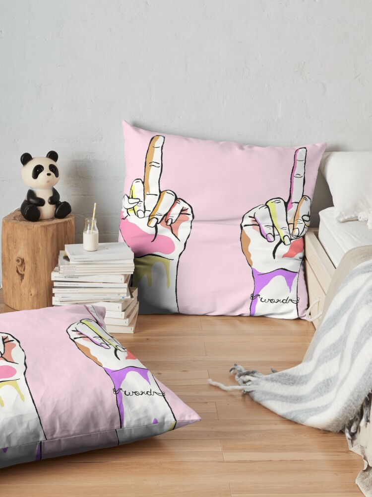 Alternate view of Middle Fingers Up Floor Pillow