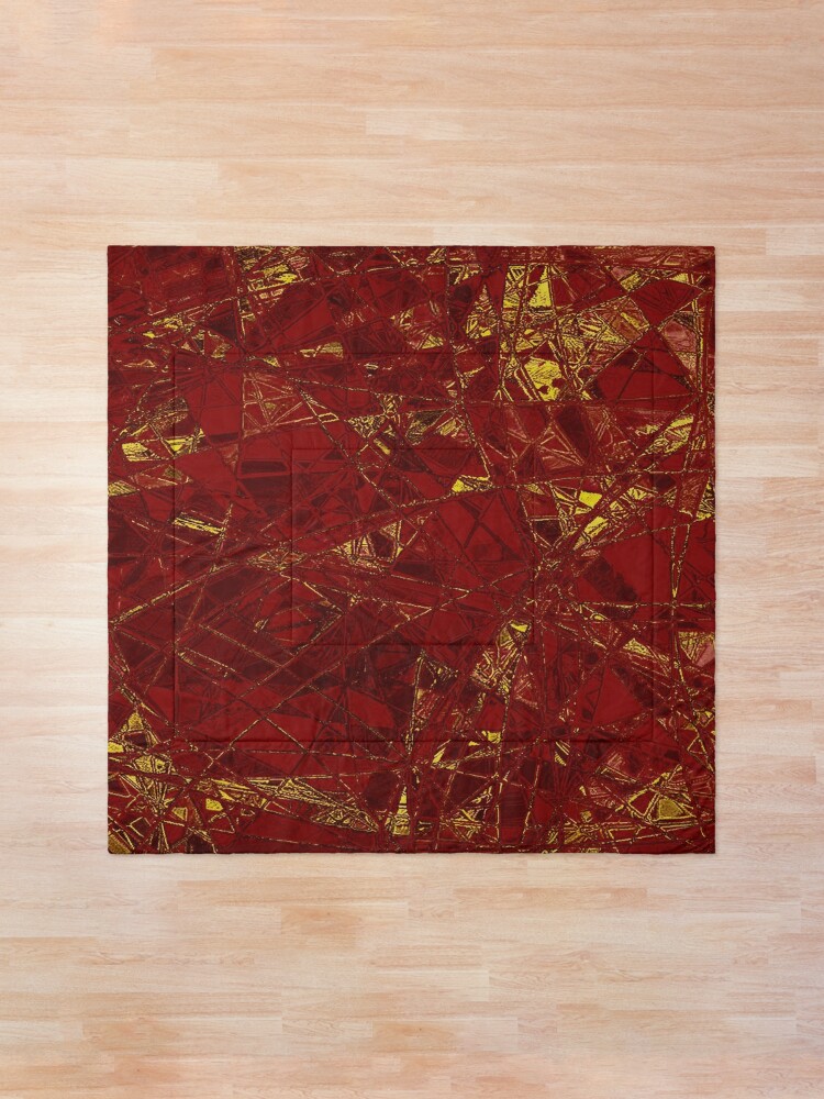 Alternate view of Aurelia- Red and Gold Metallic  Comforter