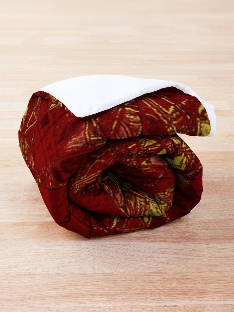 Alternate view of Aurelia- Red and Gold Metallic Comforter