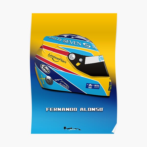Fernando Alonso - Casque 2006 Impression artistique Poster