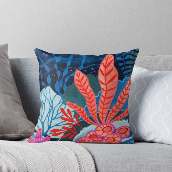 Item preview, Arrecife de coral brillante en coral, azul y magenta designed and sold by kirimoth.