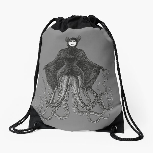 Hybrid Octopus Bat Woman | Hybrids | Hybrid Creatures | Drawstring Bag