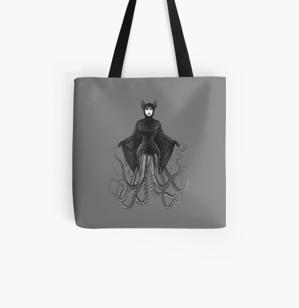 Hybrid Octopus Bat Woman | Hybrids | Hybrid Creatures | All Over Print Tote Bag