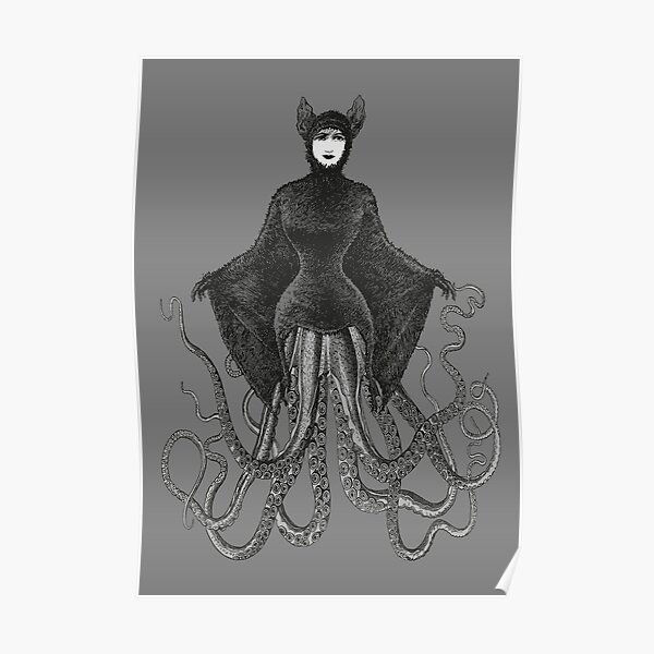 Hybrid Octopus Bat Woman | Hybrids | Hybrid Creatures | Poster