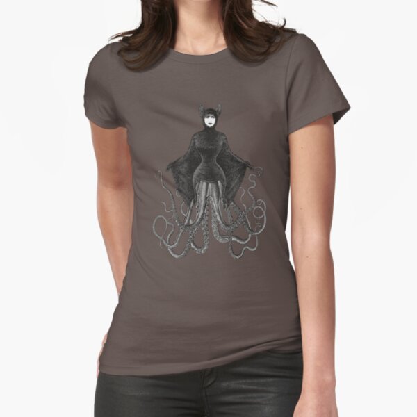 Hybrid Octopus Bat Woman | Hybrids | Hybrid Creatures | Fitted T-Shirt