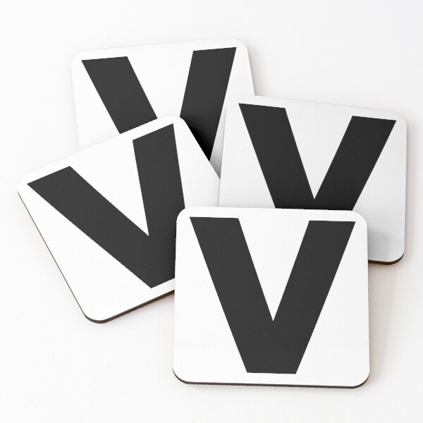 Item preview, letter V english black lowercase designed and sold by cheetomask.