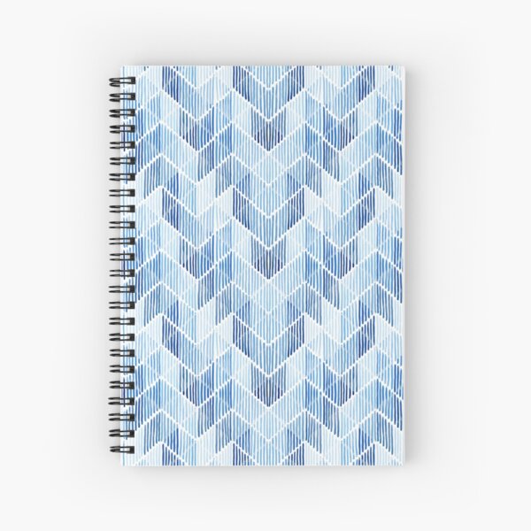 Blue Chevron Spiral Notebook