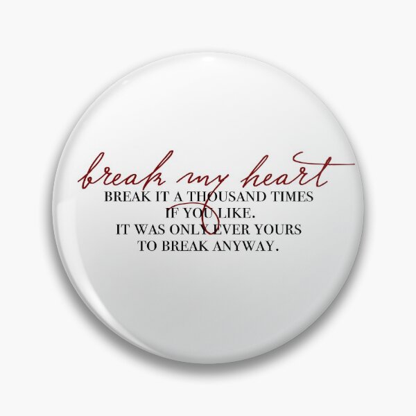 Item preview, break my heart designed and sold by lovely-lyrics.