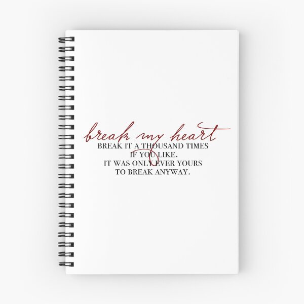 Item preview, break my heart designed and sold by lovely-lyrics.