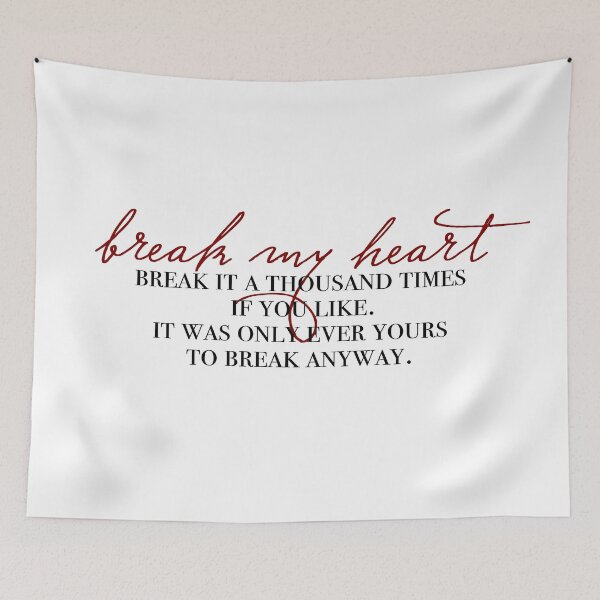 Item preview, break my heart designed and sold by lovely-lyrics.