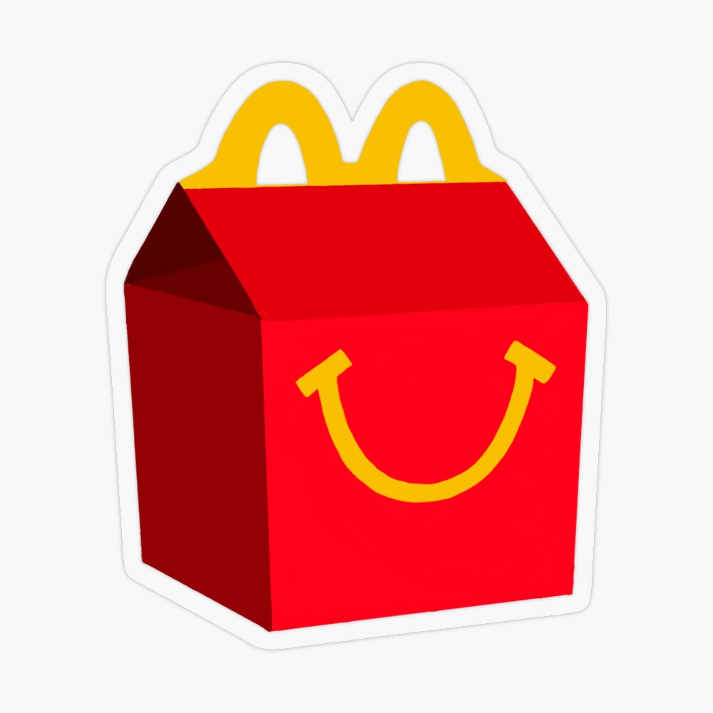 Unhappy Meal Box Sticker for Sale by Melaniestickers