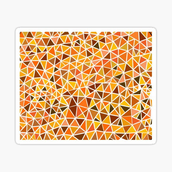 Orange Triangles  Sticker